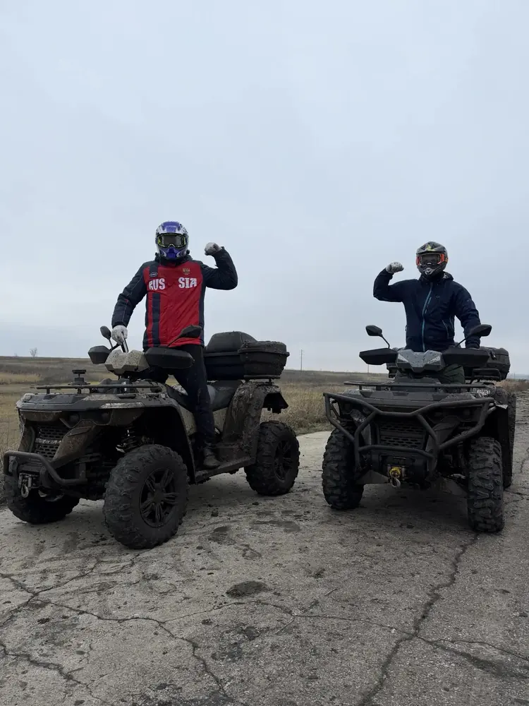 Заезд на квадроцикле KV Quad Bike по маршруту в Саратовской области